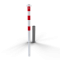 Barrier posts | Steel tube  60 x 2,5 mm | removable | without locking mechanism | hot-dip galvanized and white coated withthree red reflecting stripes | without eyelet